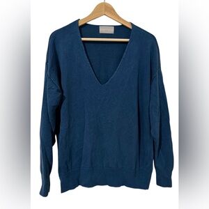 Modern Citizen Deep Blue V-Neck Sweater